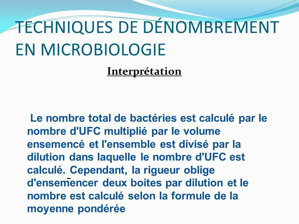 Exposé Sur Les Techniques De Dénombrement Bactérien Dun Produit Alimentaire Sur Milieux De 1945