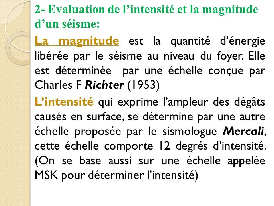 Chapitre 2: Les Séismes Et Leur Relation Avec La Tectonique Des Plaques ...