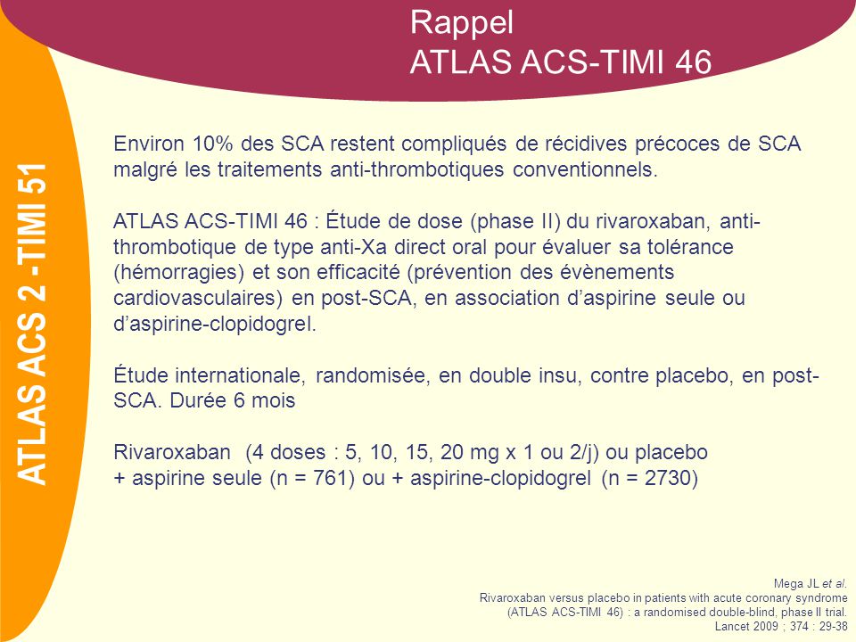 NOM Rappel ATLAS ACS-TIMI 46 Mega JL et al.