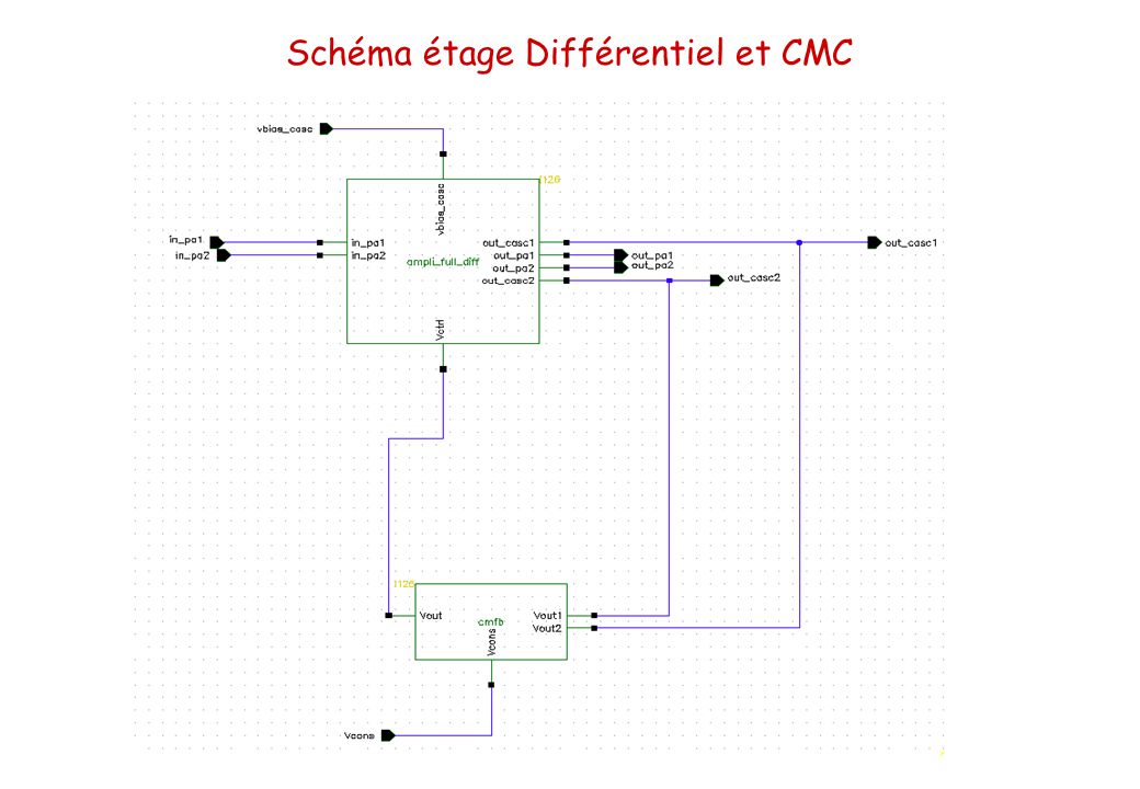 Schéma étage Différentiel et CMC