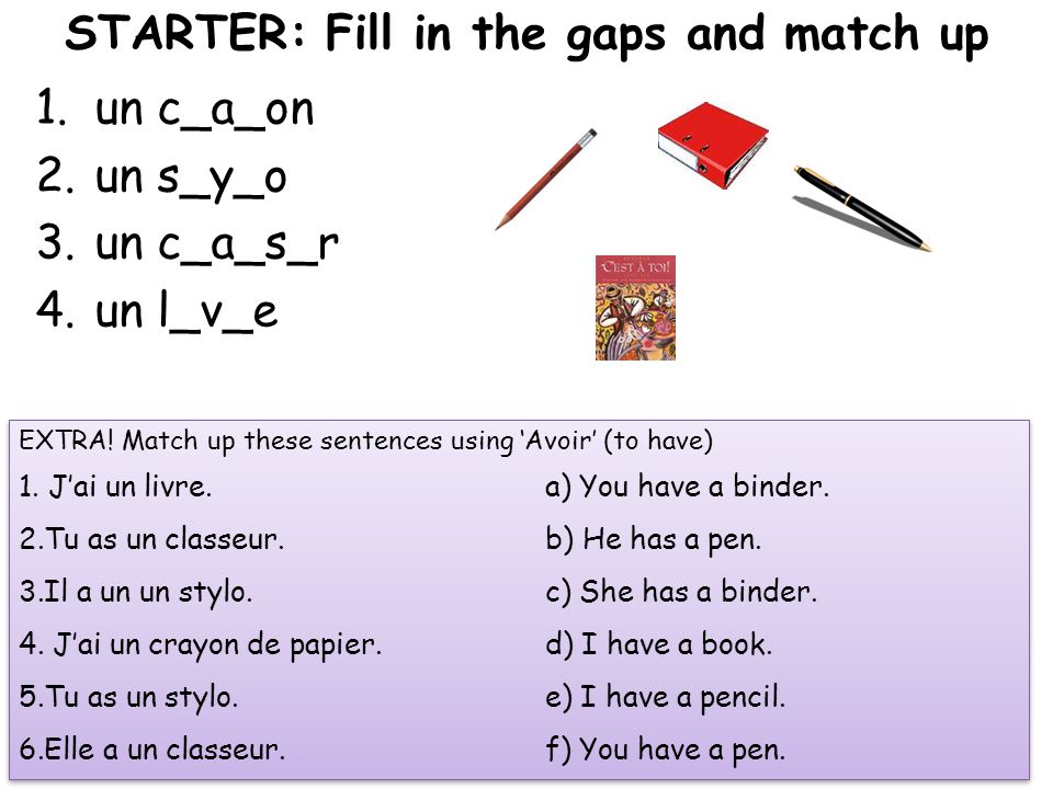 STARTER: Fill in the gaps and match up 1.un c_a_on 2.un s_y_o 3.un c_a_s_r 4.un l_v_e EXTRA.