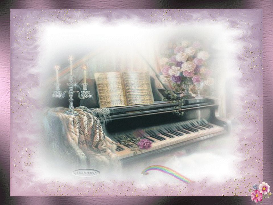Романс пианино. Музыкальная гостиная. Вечер романса. Цветы на рояле. Красивый фон с роялем.