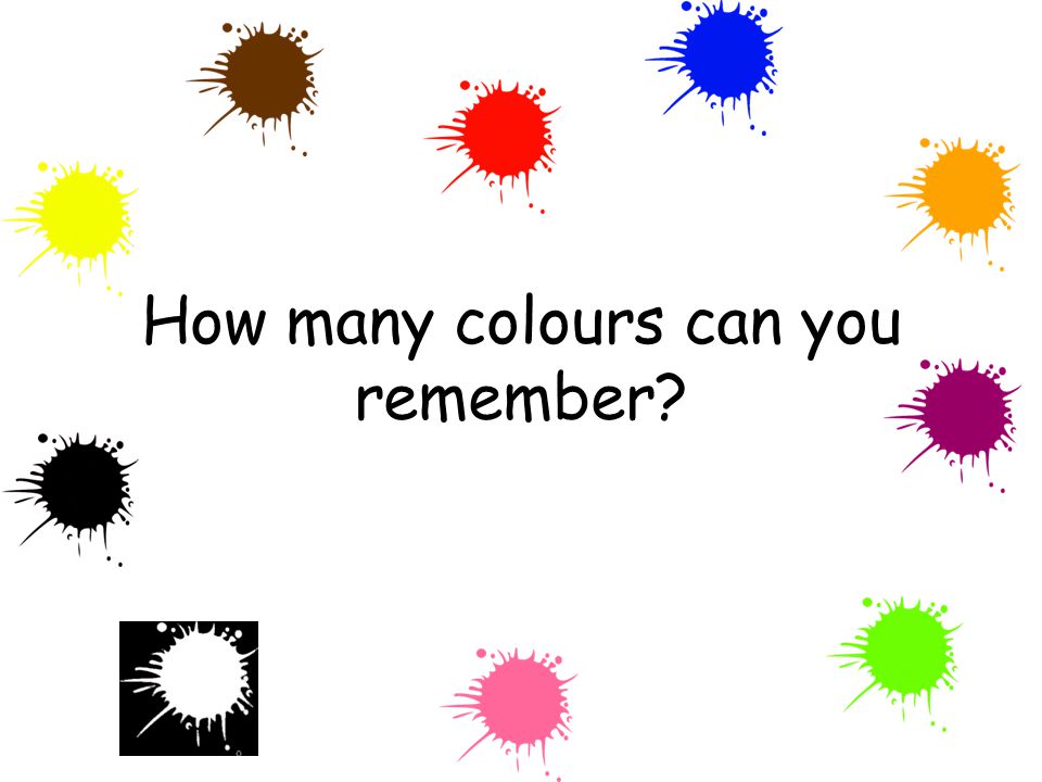 How many colours can you remember