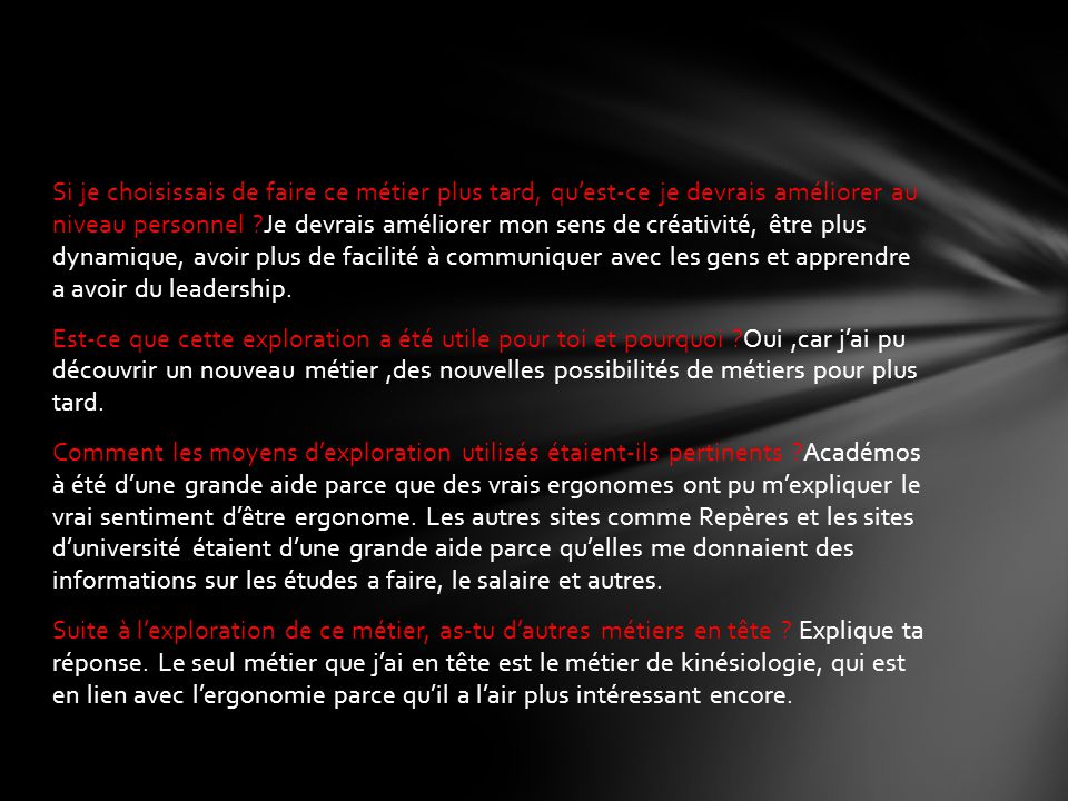 Ce Que Je Connais Deja Sur Le Metier Je Ne Connais Absolument Pas Ce Metier Ce Que Je Veux Apprendre Sur Ce Metier Je Voudrais Connaitre Le Salaire Ppt Telecharger