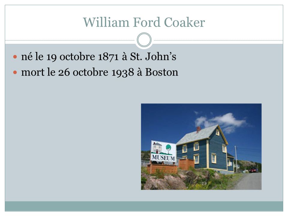 Who was william ford coaker #10