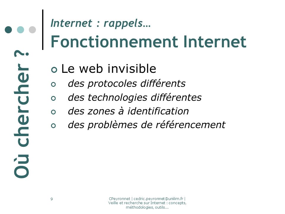 CPeyronnet | | Veille et recherche sur Internet : concepts, méthodologies, outils...