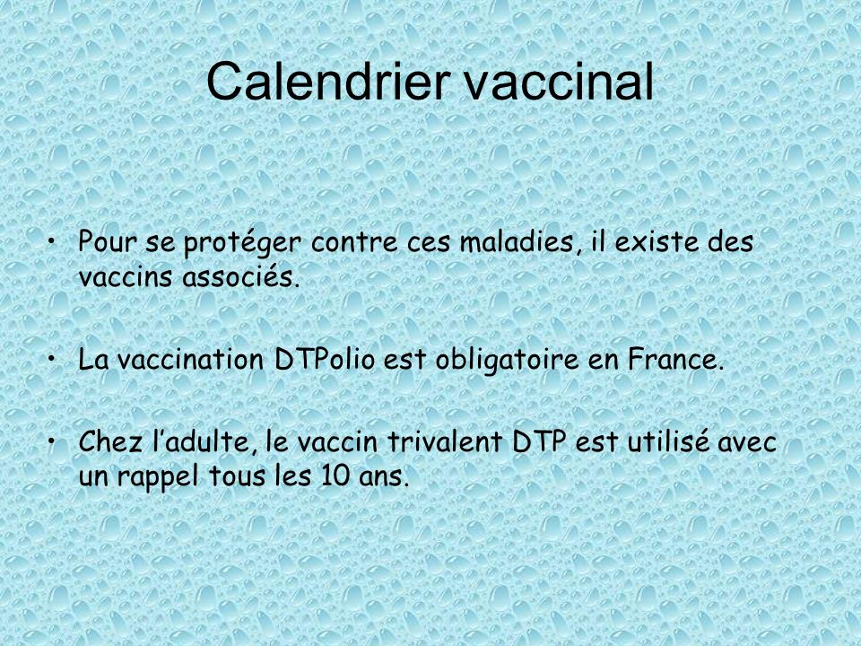 Schema vaccination dtpolio