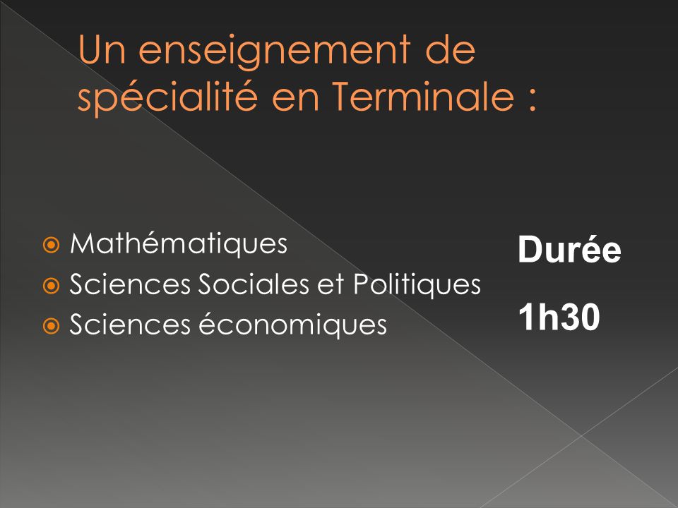 Mathématiques Sciences Sociales et Politiques Sciences économiques Durée 1h30