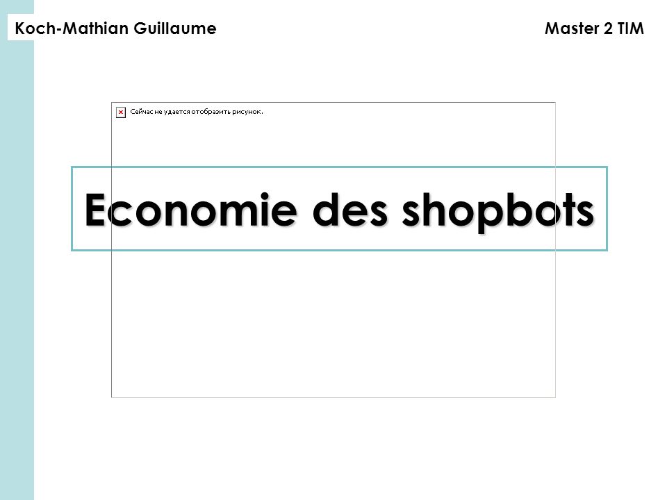 Economie des shopbots Master 2 TIMKoch-Mathian Guillaume
