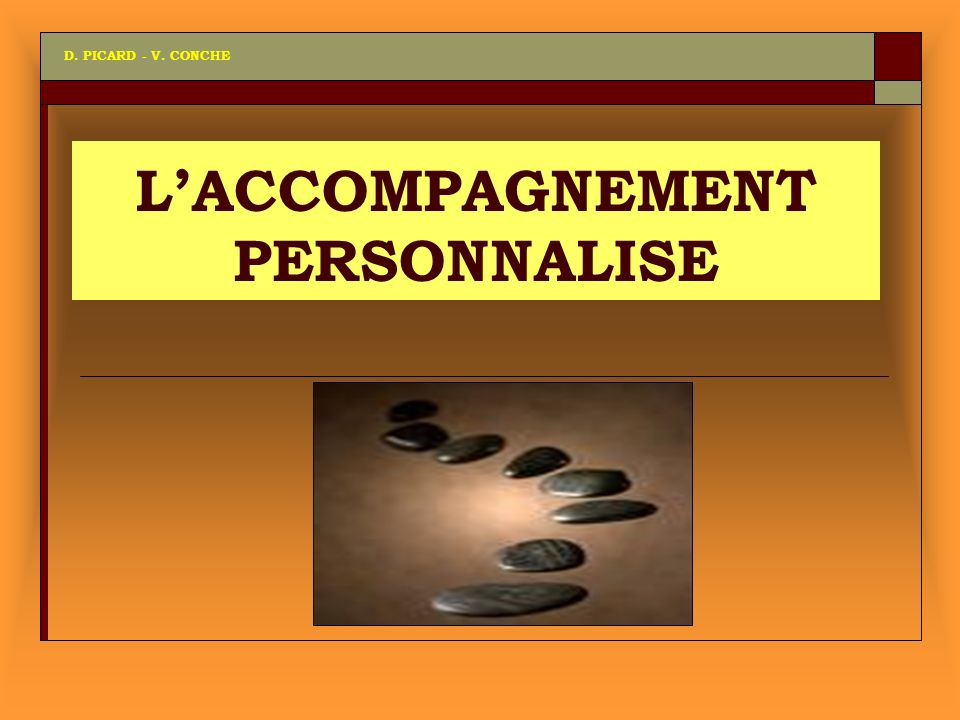 LACCOMPAGNEMENT PERSONNALISE D. PICARD - V. CONCHE