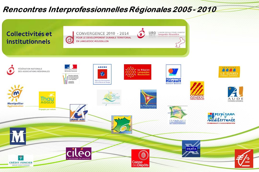 Collectivités et institutionnels Rencontres Interprofessionnelles Régionales