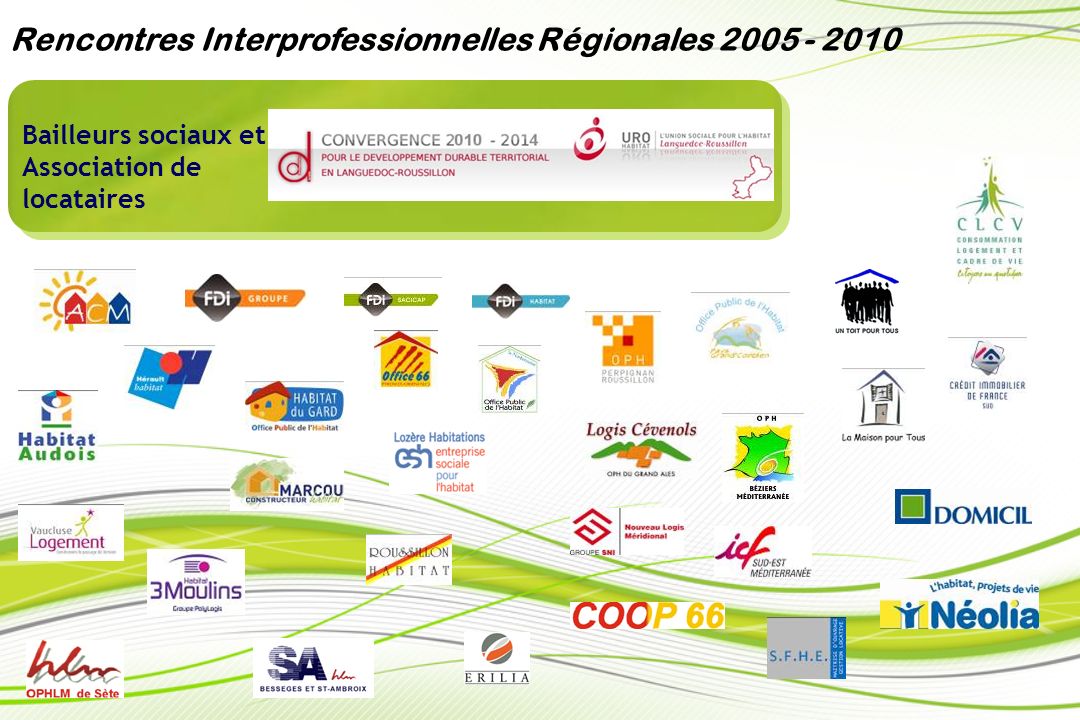 Bailleurs sociaux et Association de locataires Rencontres Interprofessionnelles Régionales