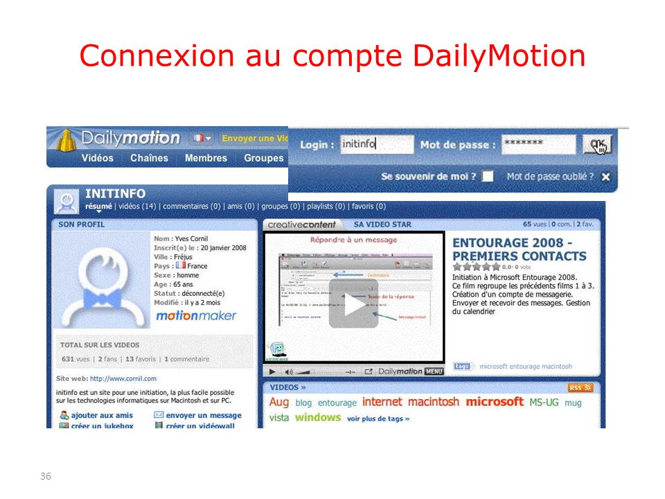 Connexion au compte DailyMotion 36