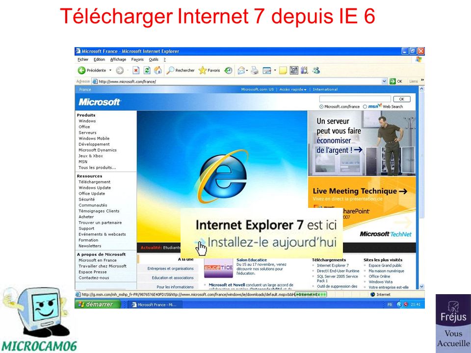 Télécharger Internet 7 depuis IE 6