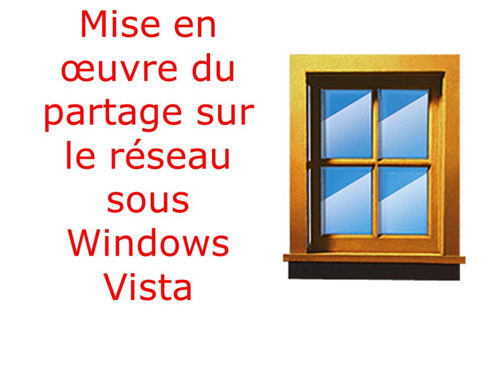 Mise en œuvre du partage sur le réseau sous Windows Vista