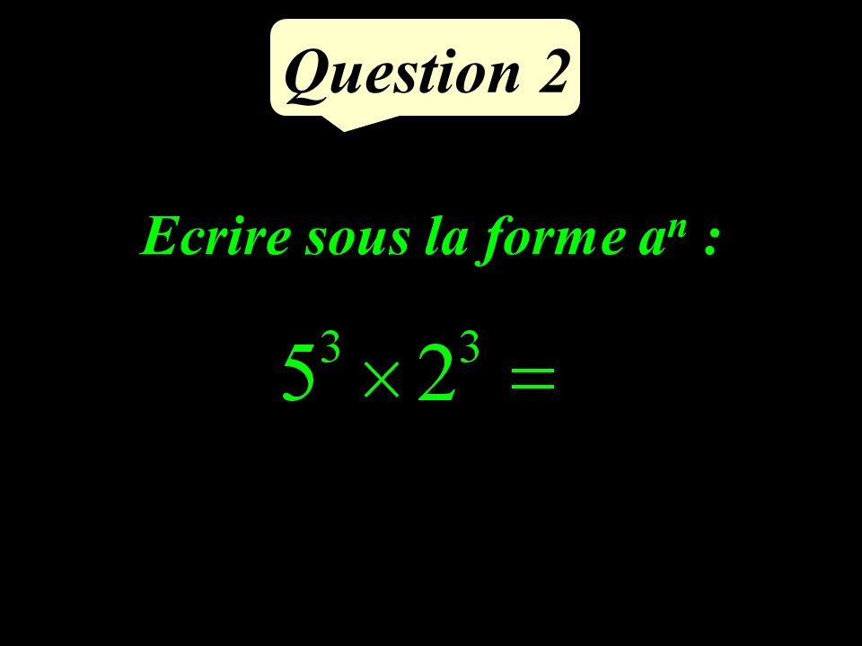 Question 1 Compléter : (6x + …) (6x - …) = …. - 25