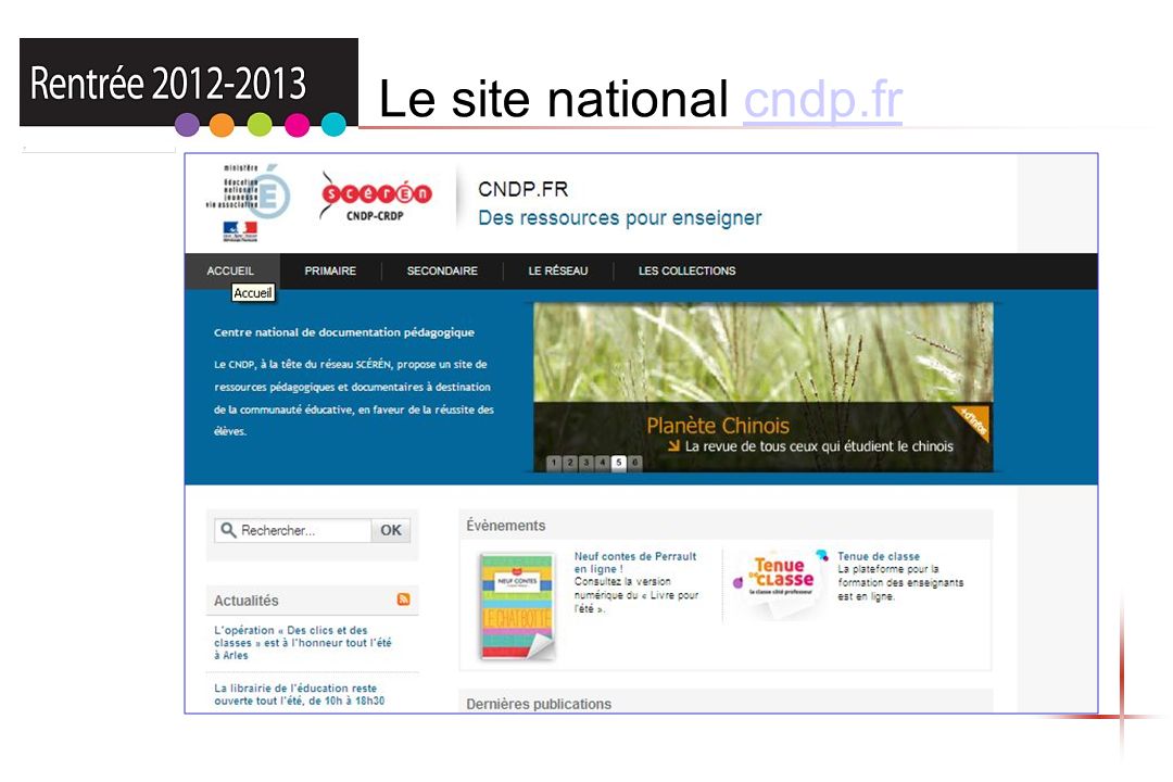 Le site national cndp.frcndp.fr