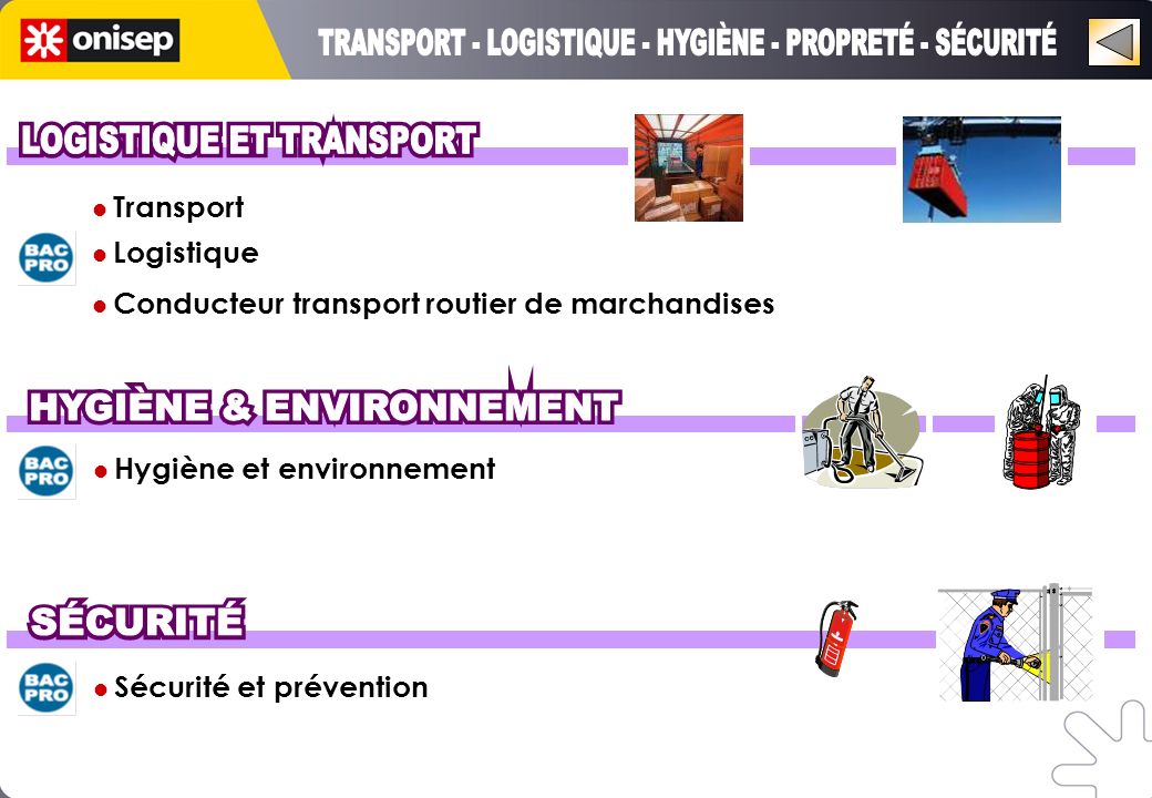 Hygiène et environnement Sécurité et prévention Transport Logistique Conducteur transport routier de marchandises