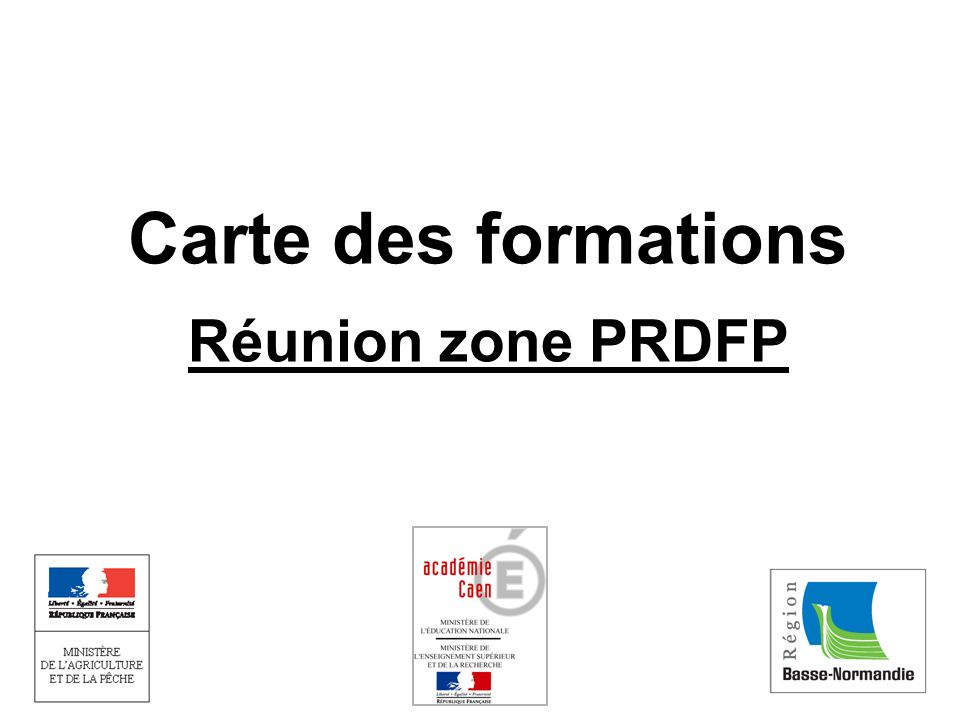Carte des formations Réunion zone PRDFP