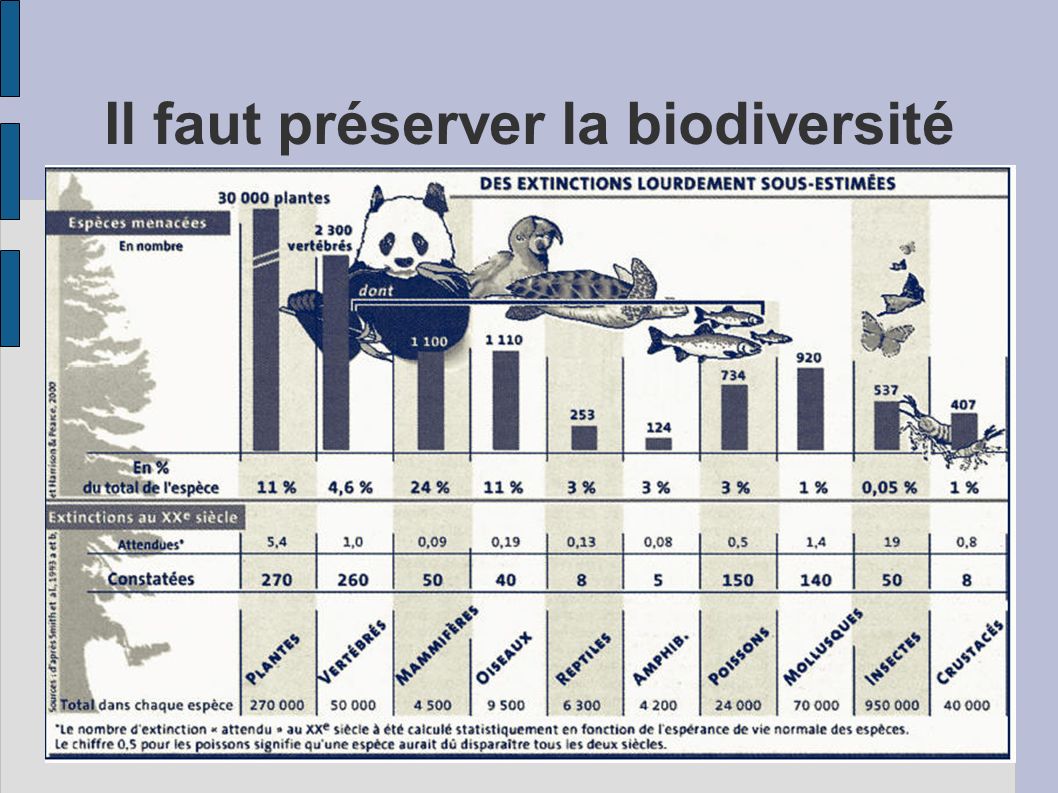 Il faut préserver la biodiversité
