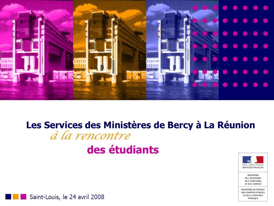 Les Services des Ministères de Bercy à La Réunion à la rencontre des étudiants Saint-Louis, le 24 avril 2008