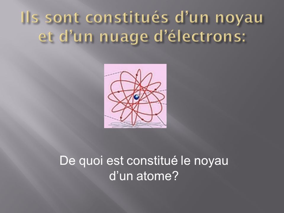 De quoi est constitué le noyau dun atome