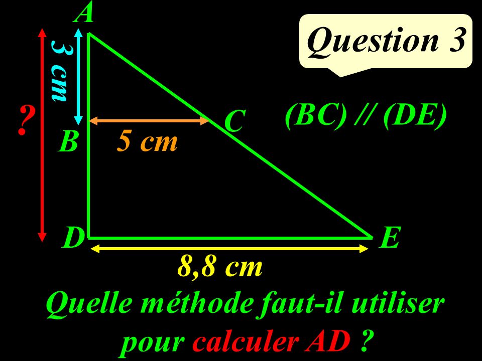Question 3 Résoudre : 5x - 2 = 13