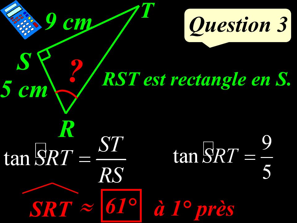 Calculer laire du rectangle : Question 2 8 cm 6 cm A = cm² A =