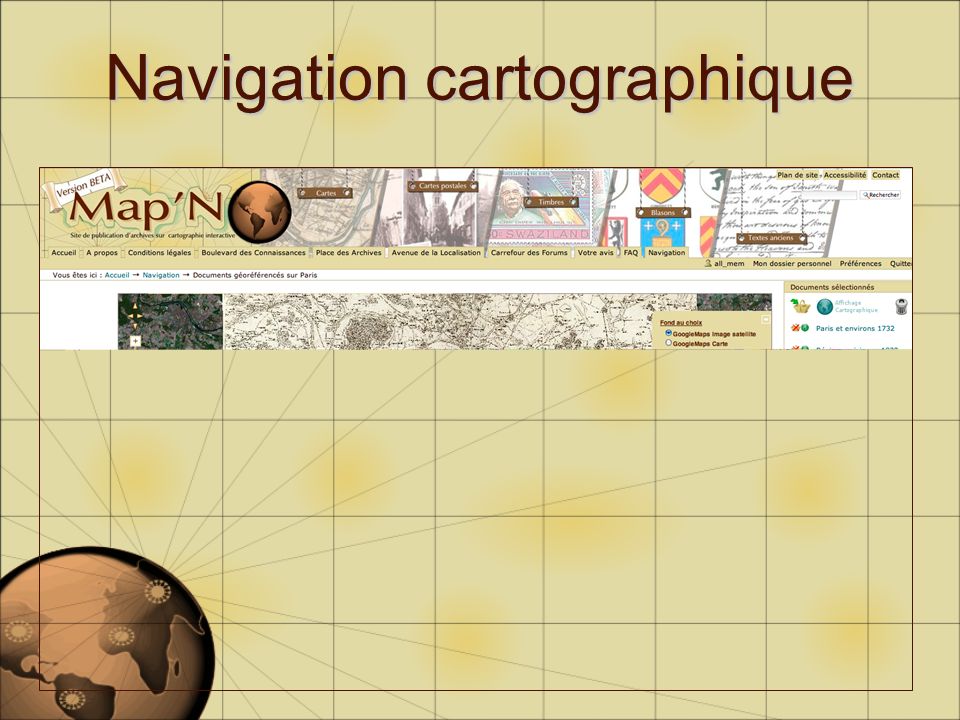 Navigation cartographique