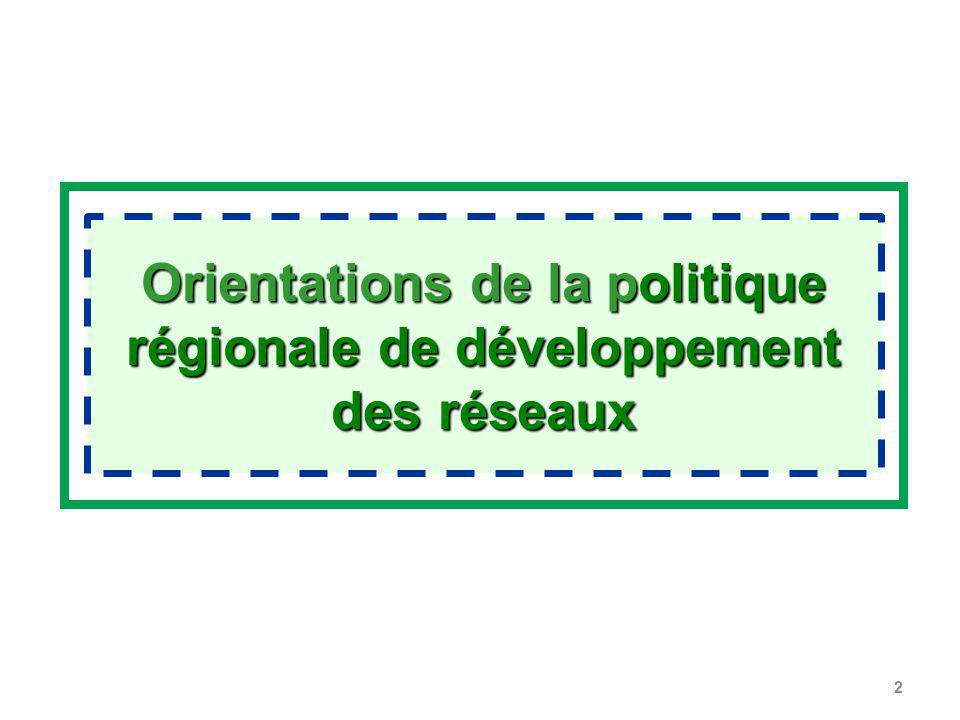 2 Orientations de la politique régionale de développement des réseaux