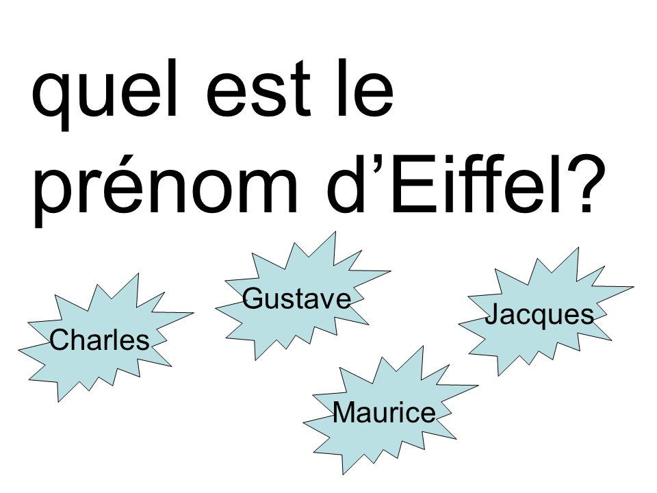 quel est le prénom d’Eiffel Charles Maurice Gustave Jacques