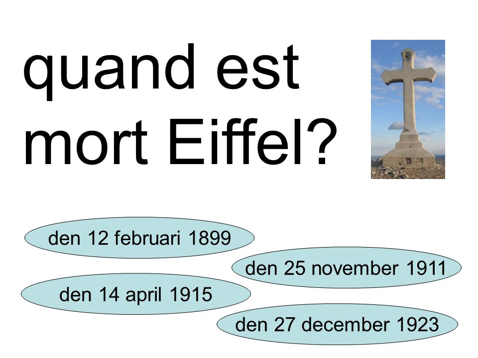 quand est mort Eiffel.