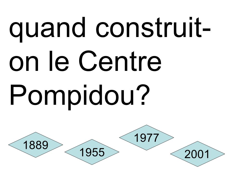 quand construit- on le Centre Pompidou