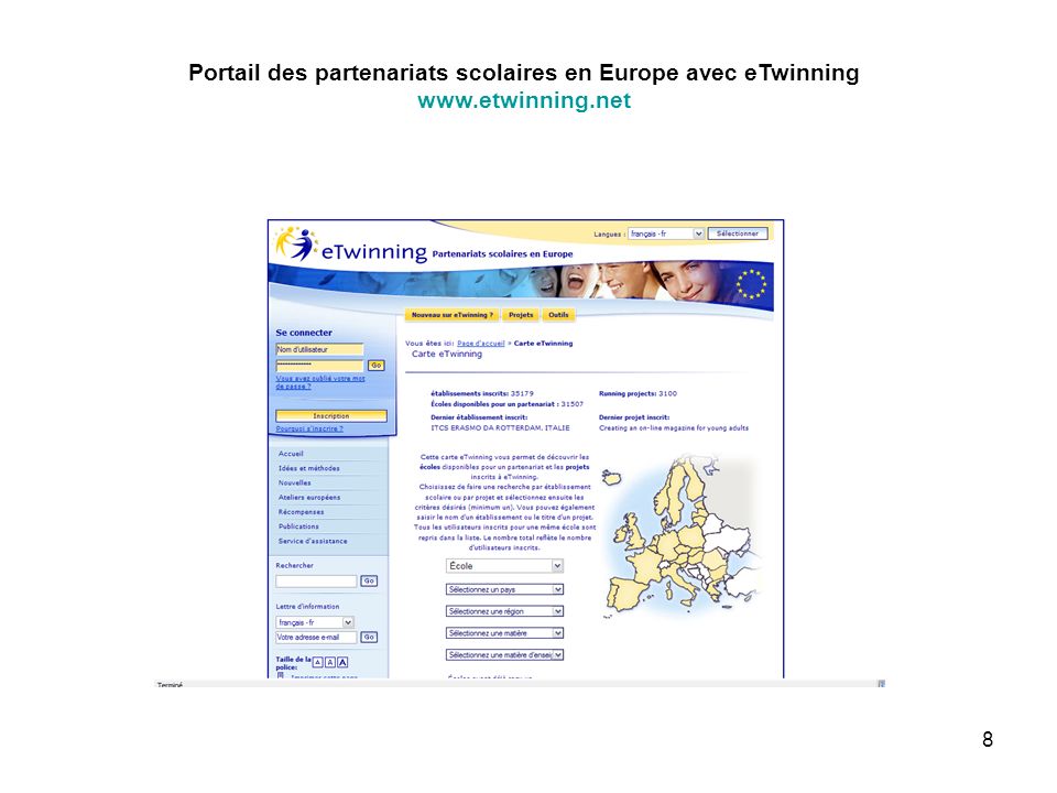8 Portail des partenariats scolaires en Europe avec eTwinning