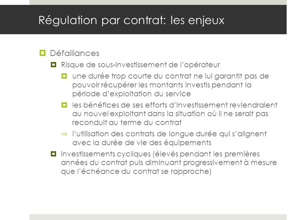 Régulation Par Contrat Ou Par Agence Promouvoir Lefficience économique Dans Les Services 6234