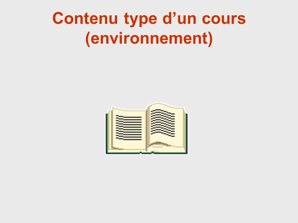 Contenu type dun cours (environnement)
