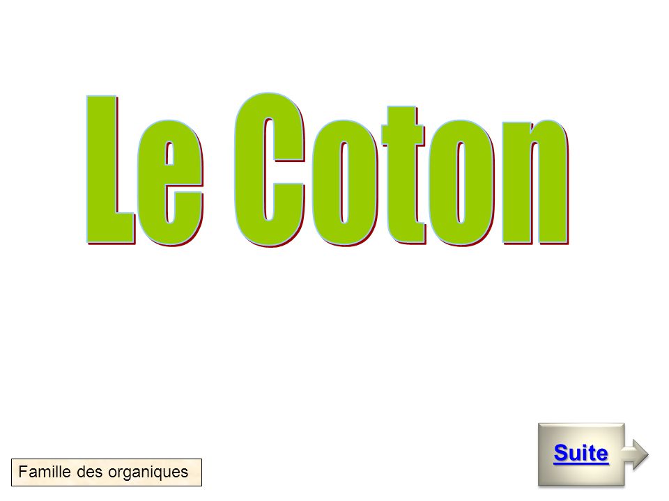 Le coton Suite Famille des organiques