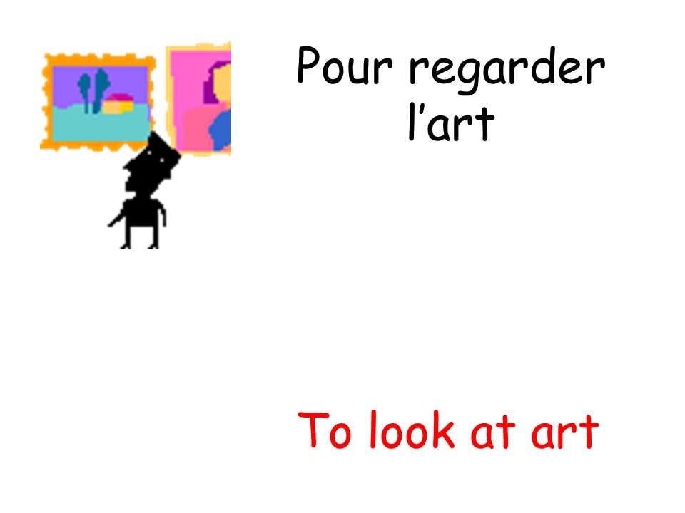 Pour regarder lart To look at art
