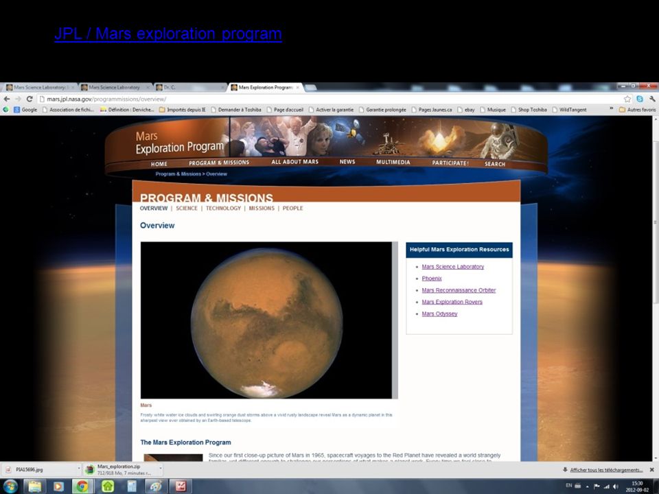 JPL / Mars exploration program