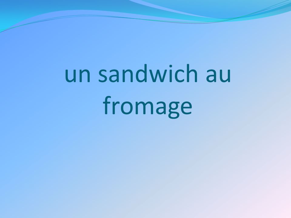 un sandwich au fromage