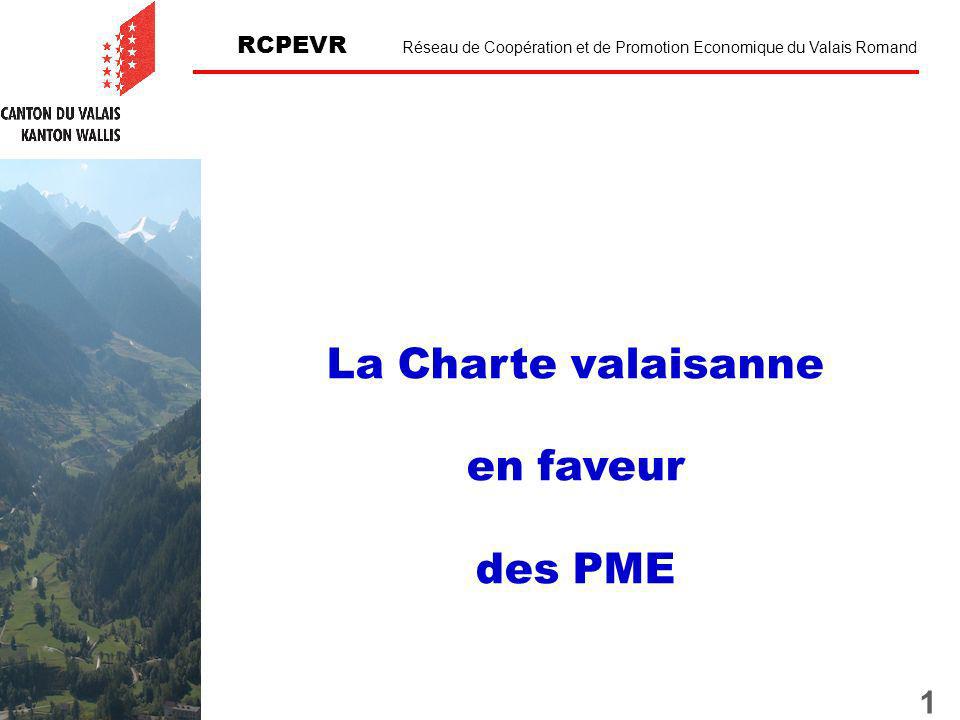 1 RCPEVR Réseau de Coopération et de Promotion Economique du Valais Romand La Charte valaisanne en faveur des PME