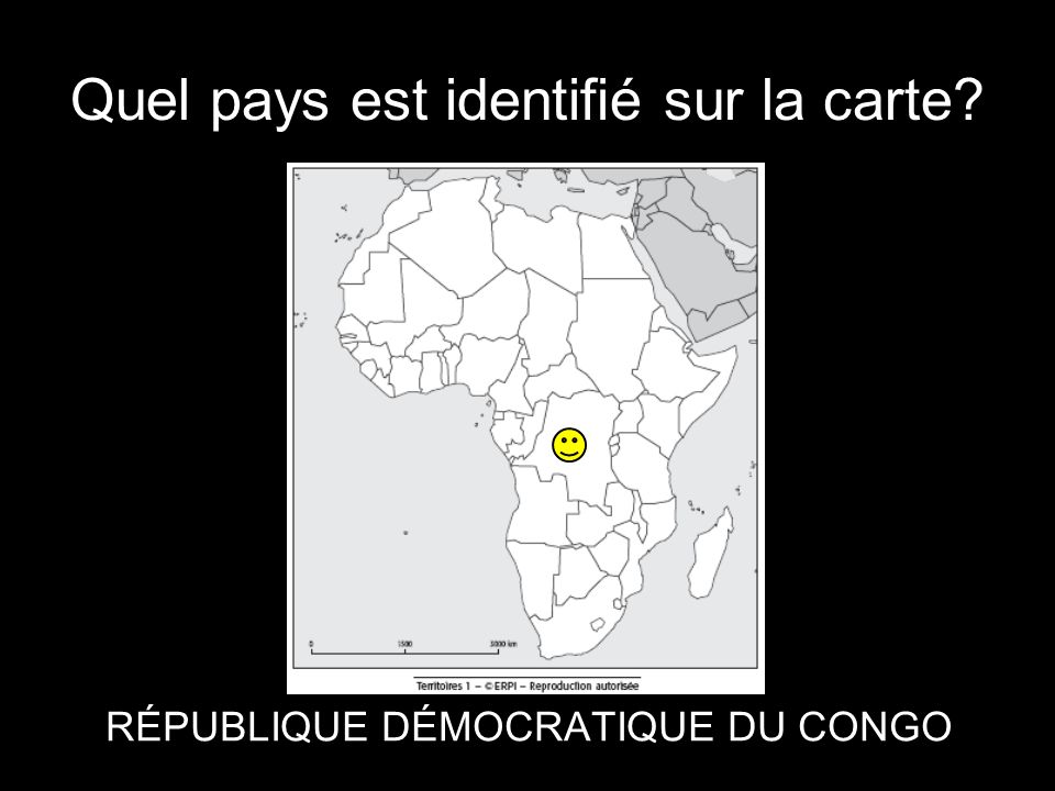 Quel pays est identifié sur la carte RÉPUBLIQUE DÉMOCRATIQUE DU CONGO