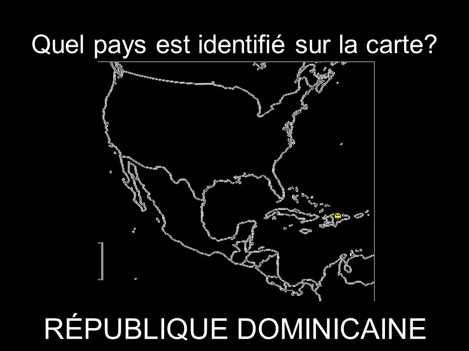 Quel pays est identifié sur la carte RÉPUBLIQUE DOMINICAINE