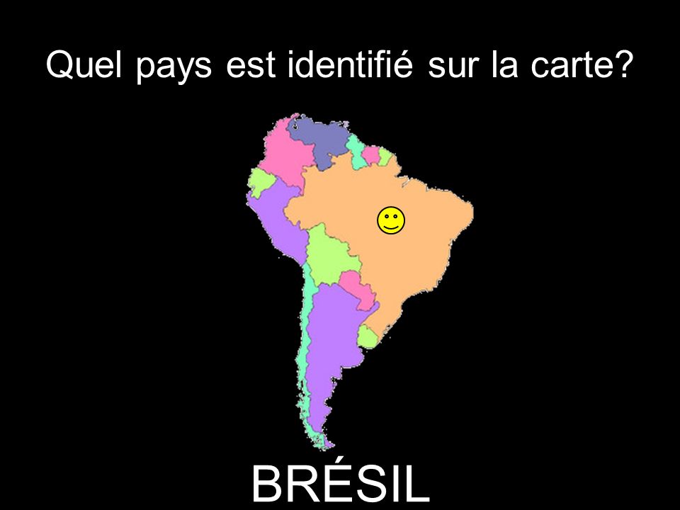 Quel pays est identifié sur la carte BRÉSIL