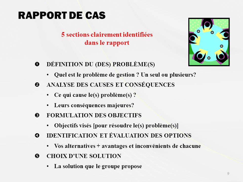 RAPPORT DE CAS DÉFINITION DU (DES) PROBLÈME(S) Quel est le problème de gestion .