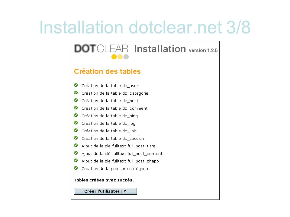 Installation dotclear.net 3/8