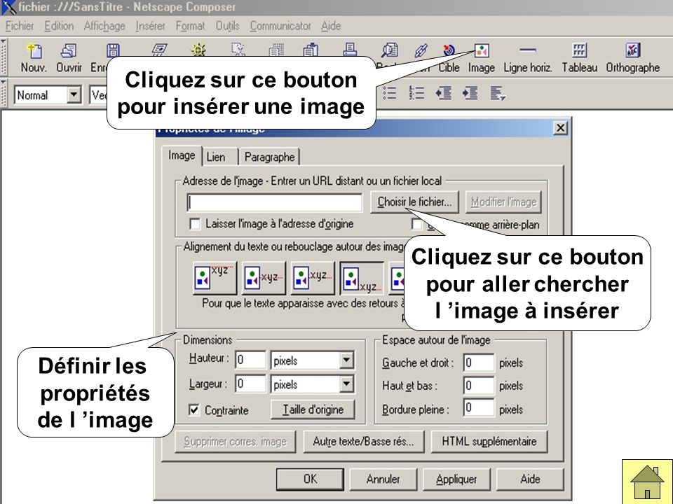 insérer un fichier imageEn face de votre texte, vous pouvez insérer un fichier image : photo, dessin, graphique.