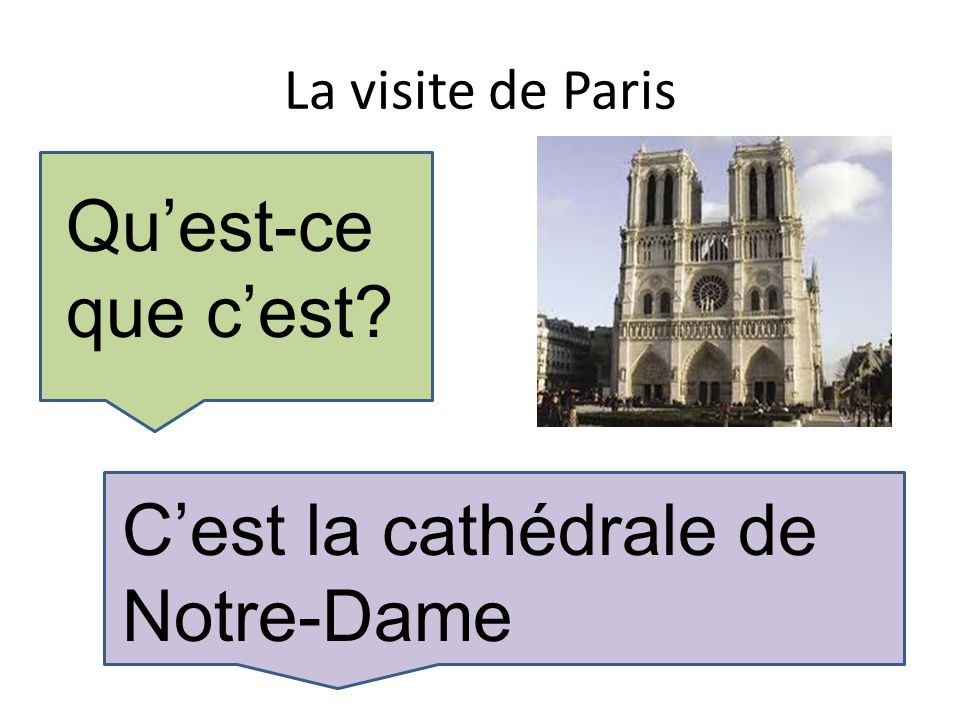 La visite de Paris Quest-ce que cest Cest la cathédrale de Notre-Dame