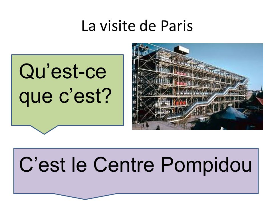 La visite de Paris Quest-ce que cest Cest le Centre Pompidou