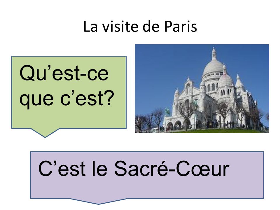 La visite de Paris Quest-ce que cest Cest le Sacré-Cœur